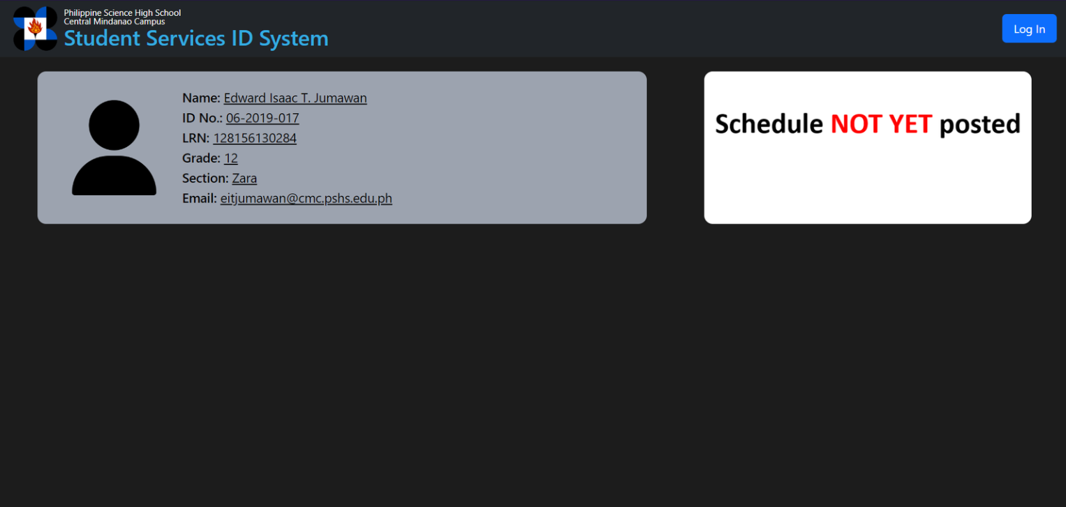 Dorm Logging System Photo